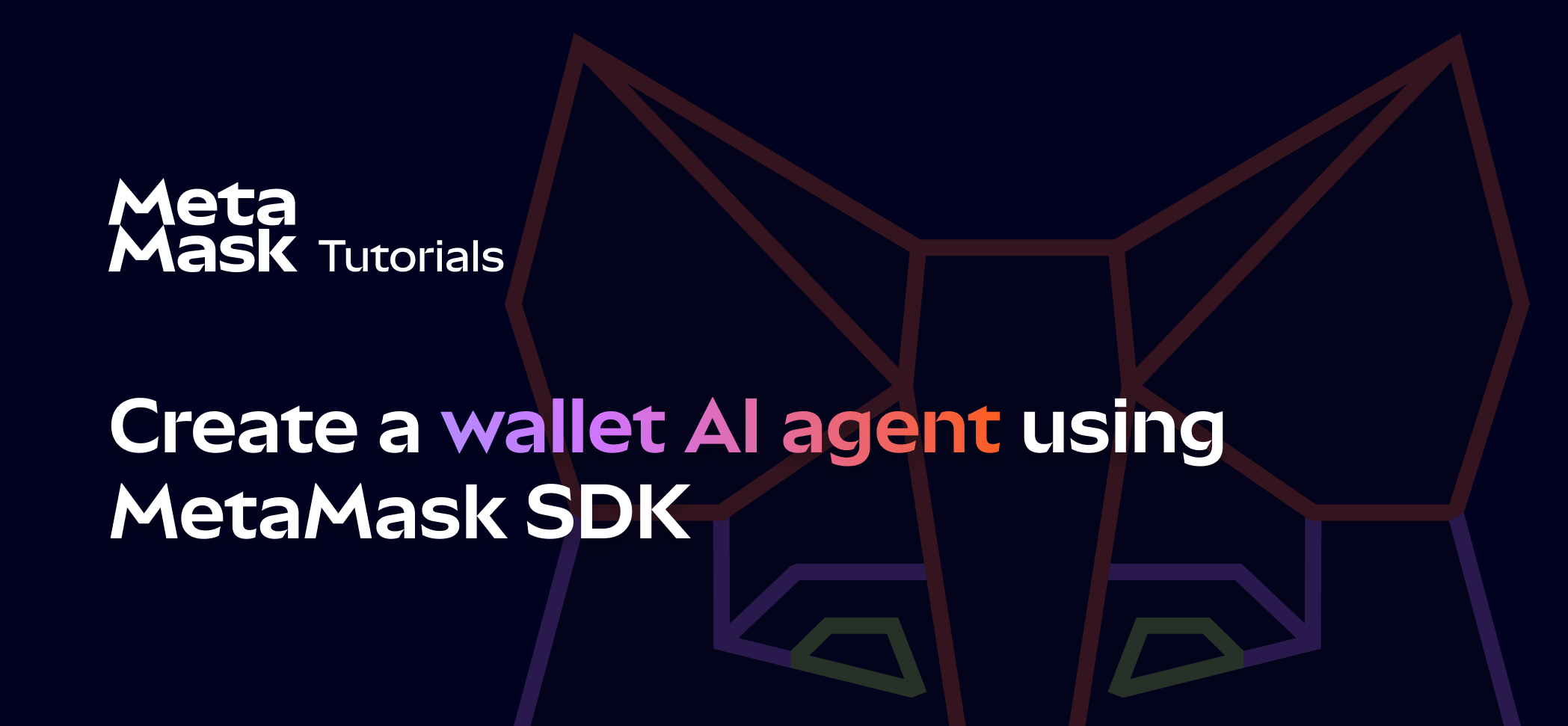 Create an AI agent using MetaMask Connect